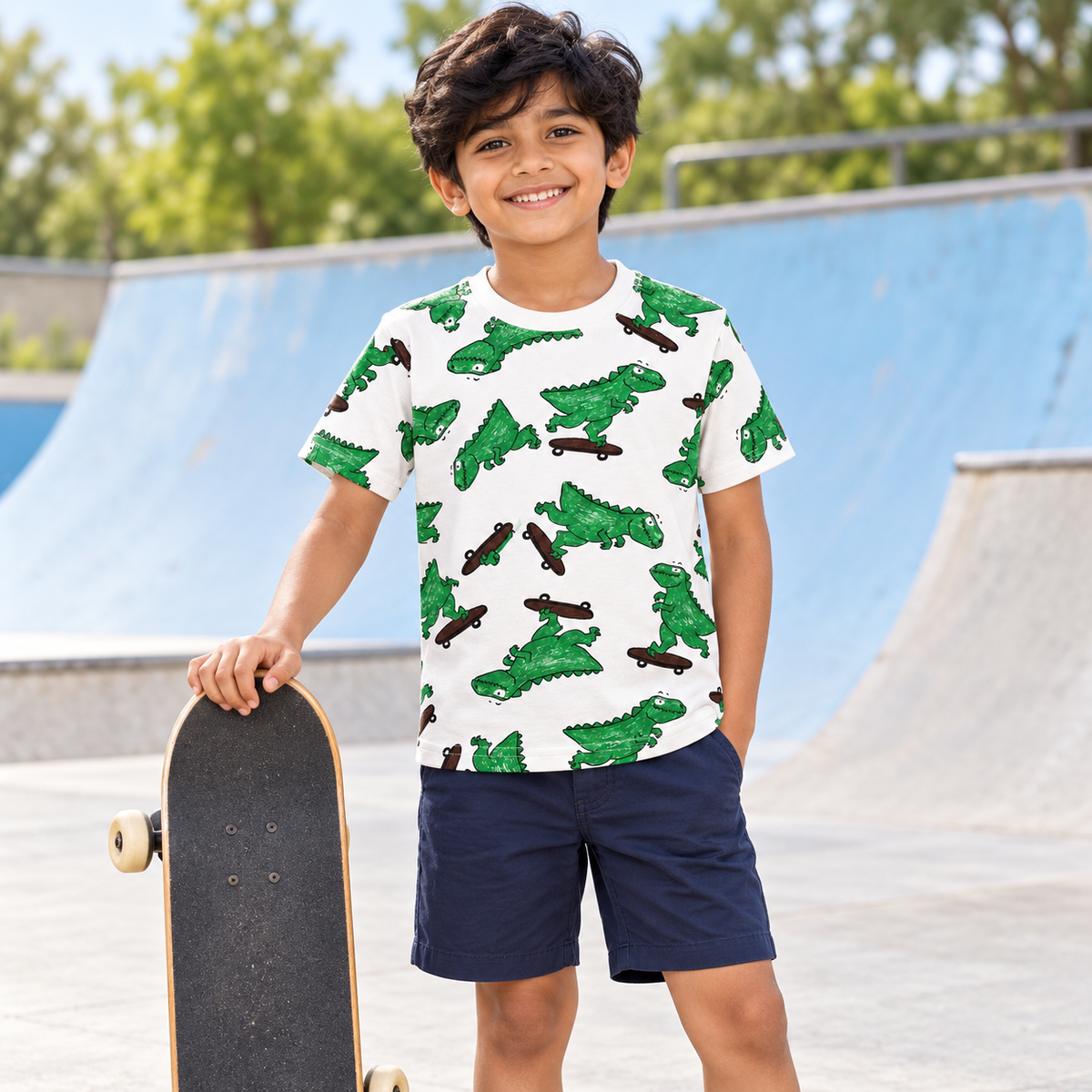 Green- Crocodile graphic