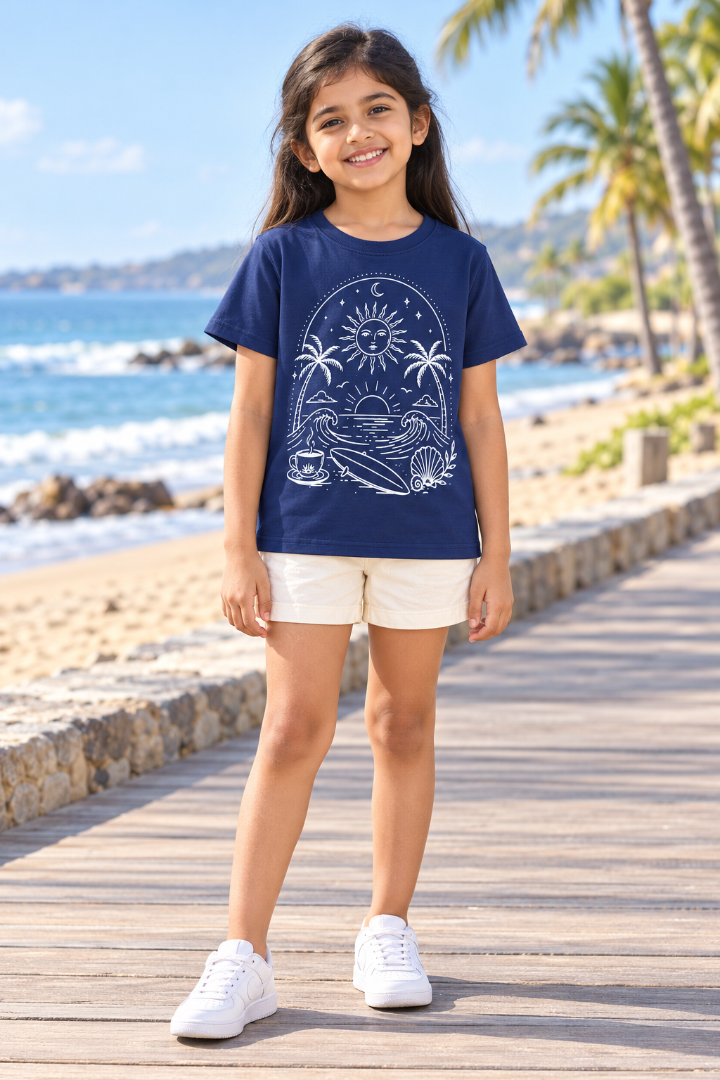 Navy- Coastal Graphic