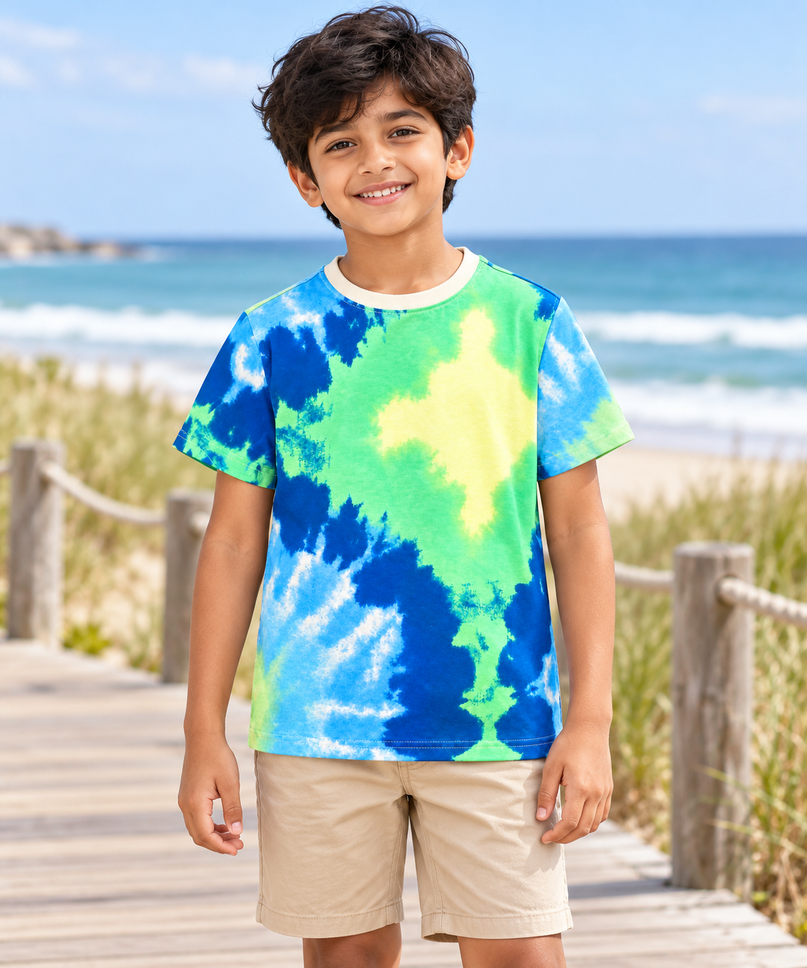 Blue, Green Tie & Dye