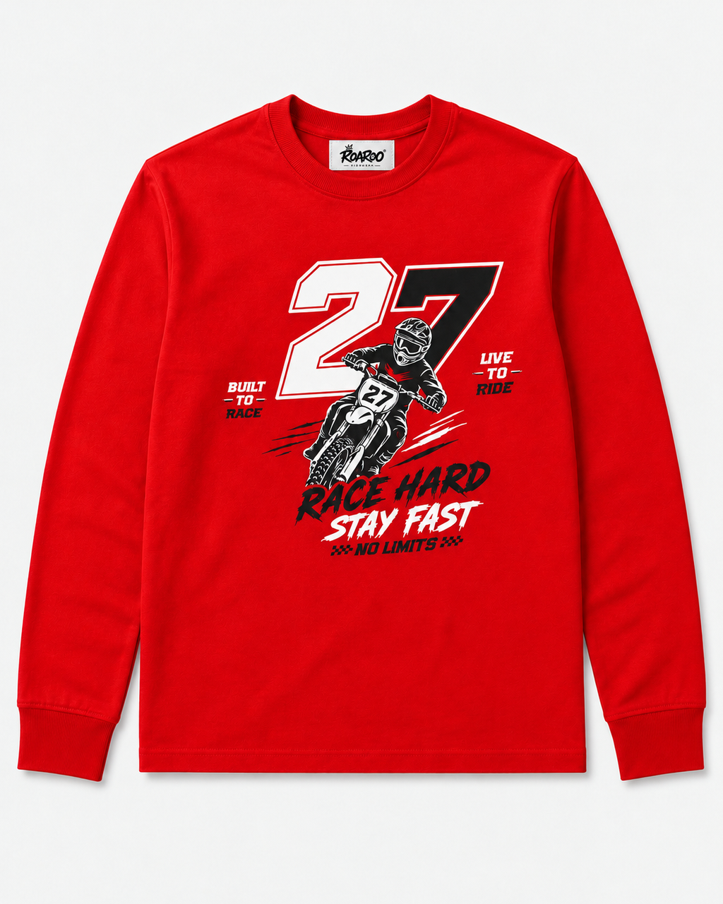 Motocross 27 Graphic Sweatshirt – Flame Red